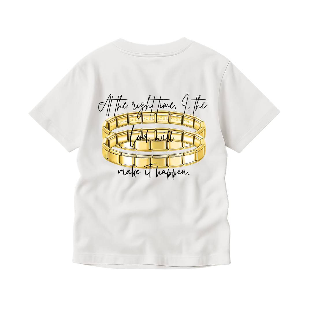 RIGHT ON TIME TEE – WHITE
