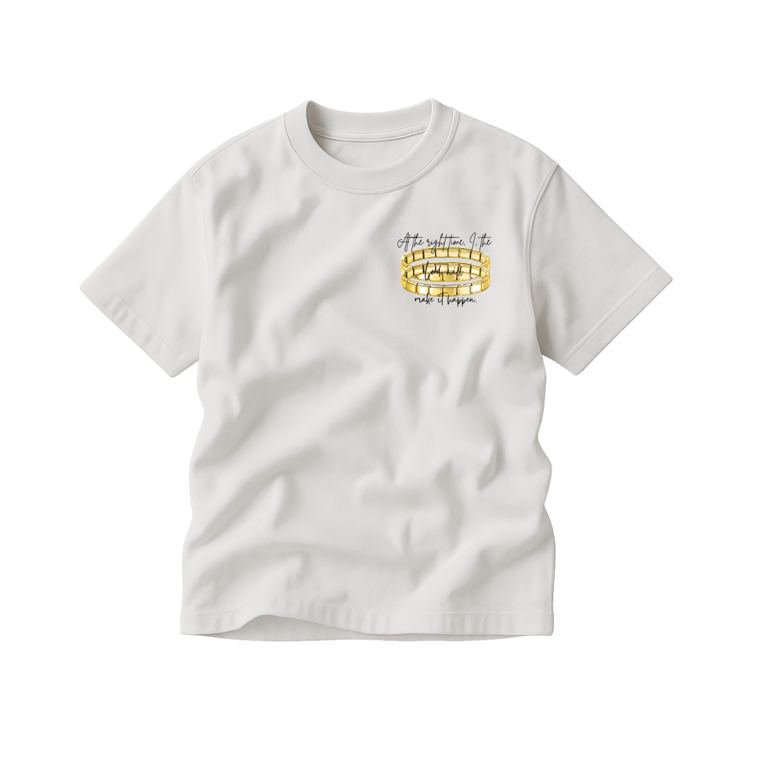 RIGHT ON TIME TEE – WHITE
